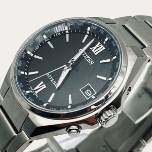 1176◎CITIZEN/シチズン 腕時計 ATTESA CB1120-50G 充電残量表示 パワーセーブ機能 日付表示 10気圧防水 ワールドタイム メンズ【1124】