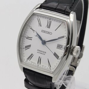 1222▲ SEIKO 腕時計 PRESAGE Craftsmanship Series SARX051 5気圧防水 機械式 自動巻 手巻付 琺瑯ダイヤル メンズ ホワイト【1124】