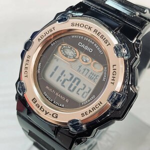 1349♭CASIO カシオ 腕時計 BABY-G ベビージー 電波ソーラー 20気圧防水 BGR-3003U-1JF レディース ブラック×ゴールド【0104】