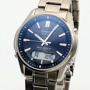 1422♪ / CASIO カシオ LINEAGE リニエージ LCW-M100TSE-1AJF 腕時計 ソーラー式 電波時計 アナデジ メンズ シルバー【0104】