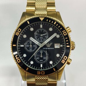 1474♭EMPORIO ARMANI エンポリオ アルマーニ 腕時計 AR5857 5気圧防水 クロノグラフ メンズ【0104】