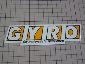 正規品 GYRO for motorcycle sportsmen ステッカー (157×42mm) ジャイロ