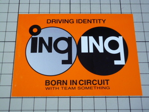 正規品 inging DRIVING IDENTITY BORN IN CIRCUIT ステッカー (110×78mm) インギング