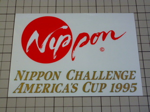 希少 NIPPON CHALLENGE AMERICA'S CUP 1995 ステッカー 当時物 です(144×100mm) ニッポン チャレンジ アメリカズカップ