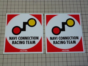 正規品 NAVI CONNECTION RACING TEAM ALEXEL ステッカー 2枚 (95×103mm) ナビコネクション レーシング チーム アレクセル