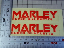 希少 正規品 MARLEY SUPER SILHOUETTS ステッカー 1シート 当時物 です(1枚 約91×24mm) マーレー MRD 松田技術研究所_画像2