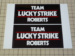  стандартный товар TEAM LUCKYSTRIKE ROBERTS стикер 1 сиденье подлинная вещь ( чёрный /1 листов примерно 110×51mm) Lucky Strike Kenny Robertske колено осел -tsu