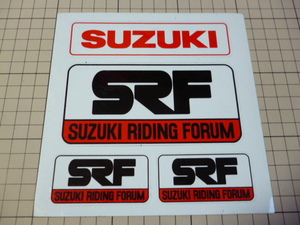 正規品 SRF SUZUKI RIDING FORUM ステッカー (1シート) スズキ ライディング フォーラム