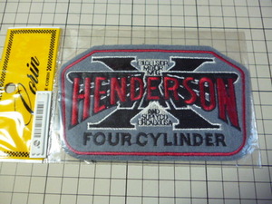 HENDERSON FOUR CYLINDER ワッペン 未使用 当時物 です(刺繍/133×82mm) ヘンダーソン