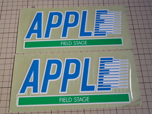 正規品 APPLE FIELD STAGE ステッカー 2枚 当時物 です(切り文字/185×78mm) レインボー アップル レーシング チーム 