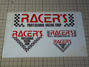 RACER'S PROFESSIONAL RACING SHOP ステッカー 当時物 です(1シート) レーサーズ プロフェッショナル レーシング ショップ