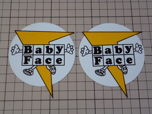 希少 正規品 Baby Face ステッカー 2枚 (80×92mm) ベビーフェイス