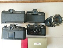 【リサイクル】 CANON F-1 Nikon FE CANON A-1 レンズ付きまとめて ジャンク品 レトロフィルムカメラ 1円スタート骨董品 ニコン キャノン_画像3