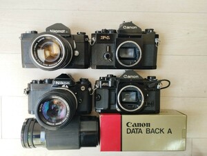 【リサイクル】 CANON F-1 Nikon FE CANON A-1 レンズ付きまとめて ジャンク品 レトロフィルムカメラ 1円スタート骨董品 ニコン キャノン