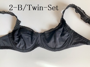 2B/75B☆ツインセット　Twin-Set Simona Barbieri　高級海外ランジェリー　ブラ黒