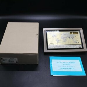 SEIKO/セイコー DA719G  クォーツ世界時計 ワールドタイム ボイスアラーム 置き時計 動作確認済 箱・取説付きの画像1