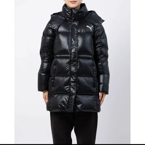 美品 PUMA ダウンジャケット ブラック S ダウンコート 軽量 防寒