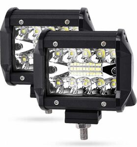 LEDワークライト 2個 120w バックランプ 作業灯 補助灯 投光器 前照灯 12v24v デイライト スポットライト フォグランプ トラック ダンプ