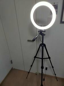 LEDリングライト　直径10インチ（約26センチ）撮影用　動画　写真　YouTube Instagram TikTok 照明　折り畳み　USB給電