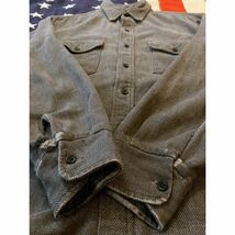 超希!VINTAGE 1980’s FADED GREY NEL SHIRTS MADE IN USAビンテージ80年代グレーフェードネルシャツアメリカ製_画像4