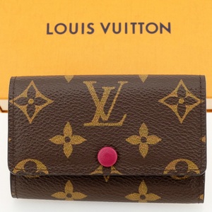 【未使用品】LOUIS VUITTON ルイヴィトン ミュルティクレ6 キーケース6本 モノグラム フューシャ M60701 RFID（ICチップ入り）