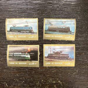 世界の鉄道 模型 切手4枚