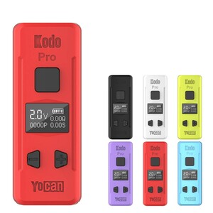新品 Yocan Kodo Pro 赤 510規格 液晶付き コンパクトバッテリー Vape mini Mod ヴェポライザー　電子タバコ　ベイプ