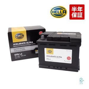 HELLA製 EFB バッテリー プジョー LN2 60AH 560A EFBL2 1007 3008 5008 206 207 208 306 307 406 508 607 RCZ 出荷締切18時