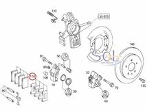 ベンツ W163 リア ブレーキパッド Mクラス ML270 ML320 ML350 ML430 ML55 左右セット 1634201120 1634200720 出荷締切18時_画像3