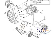 ボルボ C70 S70 V70 S80 XC70 XC90 タイミングベルト アイドラプーリー ウォーターポンプ ベルトテンショナー等 6点セット 出荷締切18時_画像5