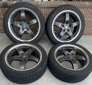 oettinger エッティンガー　アルミホイール　スタッドレスタイヤ付き　225/45R17 17×7.5J ET50 5H112 キズあり VW アウディ4本