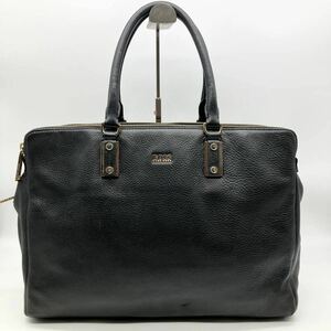 1円 HUGOBOSS ヒューゴボス ビジネスバッグ ハンドバッグ レザー 黒 ブラック A4収納可 メンズ レディース トートバッグ