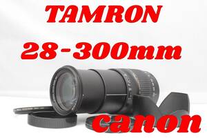 ジャンク！TAMRON 28-300mm MACRO canon用　望遠ズームレンズ　キヤノン　キャノン　難アリ　タムロン　高倍率ズーム