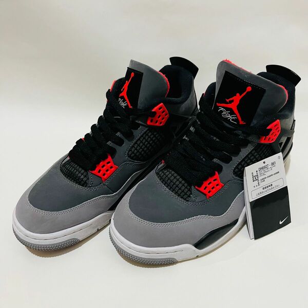 NIKE AIR JORDAN エアジョーダン4 インフラレッド23　AIRJORDAN4 27.5センチ　グレー　一度のみ使用