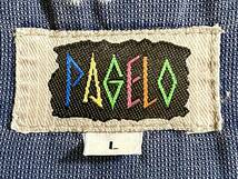 パジェロ PAGELO 表地 綿100% 附属 ポリエステル100% ロゴ刺繍 ジップアップ ベスト L ネイビー_画像7