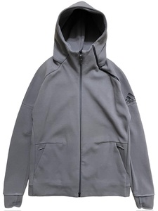 アディダス adidas ZNE 2 Hoodie ダブルジップ パーカー 2XOサイズ Gray グレー