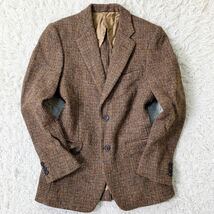 極美品 ジャーナルスタンダード×ハリスツイード テーラードジャケット M ブラウン 茶 千鳥 JOURNAL STANDARD×Harris Tweed_画像2