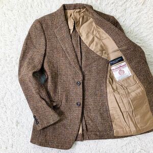 極美品 ジャーナルスタンダード×ハリスツイード テーラードジャケット M ブラウン 茶 千鳥 JOURNAL STANDARD×Harris Tweed