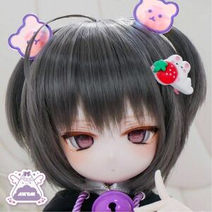 [AKYMDOLL] DDH-27/SW肌 ピアス有カスタムヘッド＋アイ＋舌パーツ(＋おまけ)（難あり/ソフビ盛り)ドルフィードリーム MDD