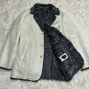 希少XL!!! メンズティノラス『トロトロの肌触り』MEN'S TENORAS ファーコート ムートン ボア 暖かさ◎ 包まれる幸せ◎ ホワイト 秋冬