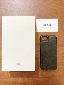 新品未使用DEMIUデミュウdemiurvoデミウルーボiPhoneケースクロコレザーiPhone SE