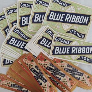  Vintage cigar label 50 sheets GOLDEN'S BLUE RIBBON