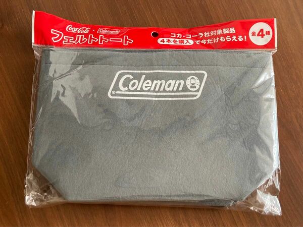 ☆新品・未開封☆コカコーラ×コールマン Coleman フェルト トートバッグ☆