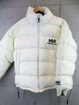 1110b1◆90sヴィンテージ◆リバーシブル◆HELLY-HANSEN ヘリーハンセン 羽毛ダウンジャケット M/ブルゾン/アウトドア/マウンテンパーカー　_画像5