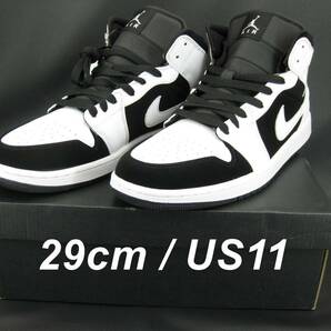 【送料込み　未使用　箱入り】 NIKE AIR Jordan 1 MID 554724-113 ナイキ エアージョーダン 1 ミッド ホワイト ブラック　