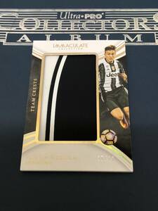 2017 Panini Immaculate Collection Soccer Paulo Dybala Juventus Team Crests Relics パッチジャージカード　/13枚限定 