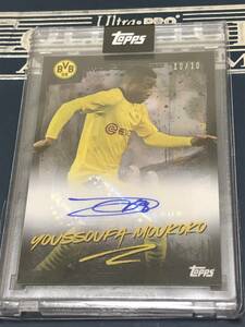 2021 topps Borussia Dortmund Summer Tour 　Youssoufa Moukoko auto 直筆サインカード 10 /10枚限定 ラストナンバー 