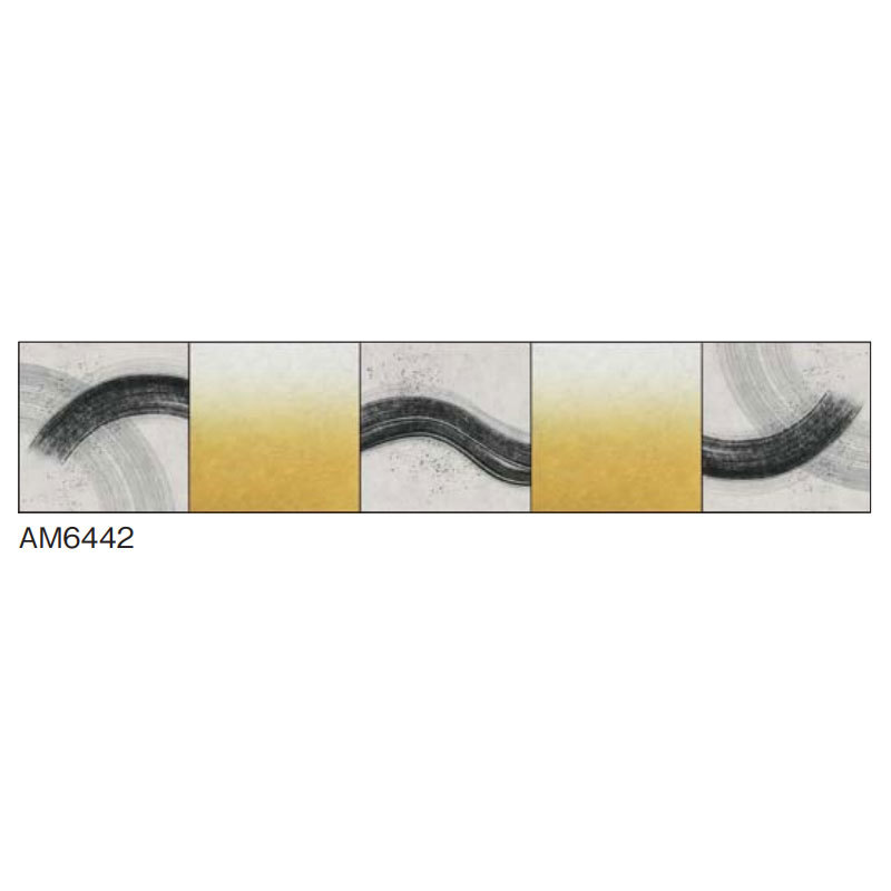 Innenrahmen-Kunstpaneel Genießen Sie die Kombination aus handgezeichneten und abstrakten Mustern mit Abstufungen und Volltonfarben Japanisches Papier 45-Ecken 5-Paneel AM6442, Kunstwerk, Malerei, Andere
