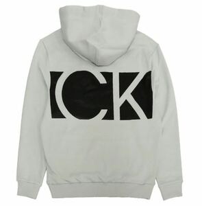 新品未使用　カルバンクライン　パーカー　グレー　CK Calvin Klein BTS ジョングク　Mサイズ　プルオーバー　明るめ