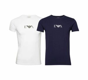 エンポリオアルマーニ　2枚組　Tシャツ　インナーTシャツ　アルマーニ　Lサイズ　EMPORIO ARMANI ベーシックモデル　黒2枚